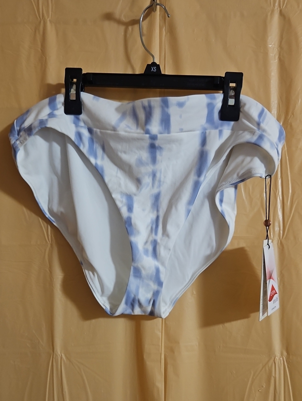 CALIA Mid Rise Wide Banded High Leg Bottom: PYTHON PERI DUSK: NEW WITH TAGS: XL
